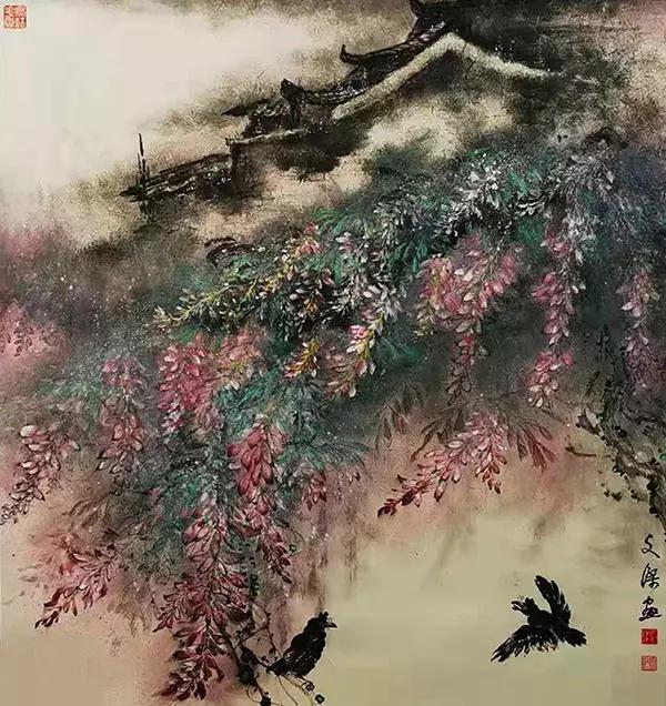 画家杨文杰山水花鸟画作品赏析