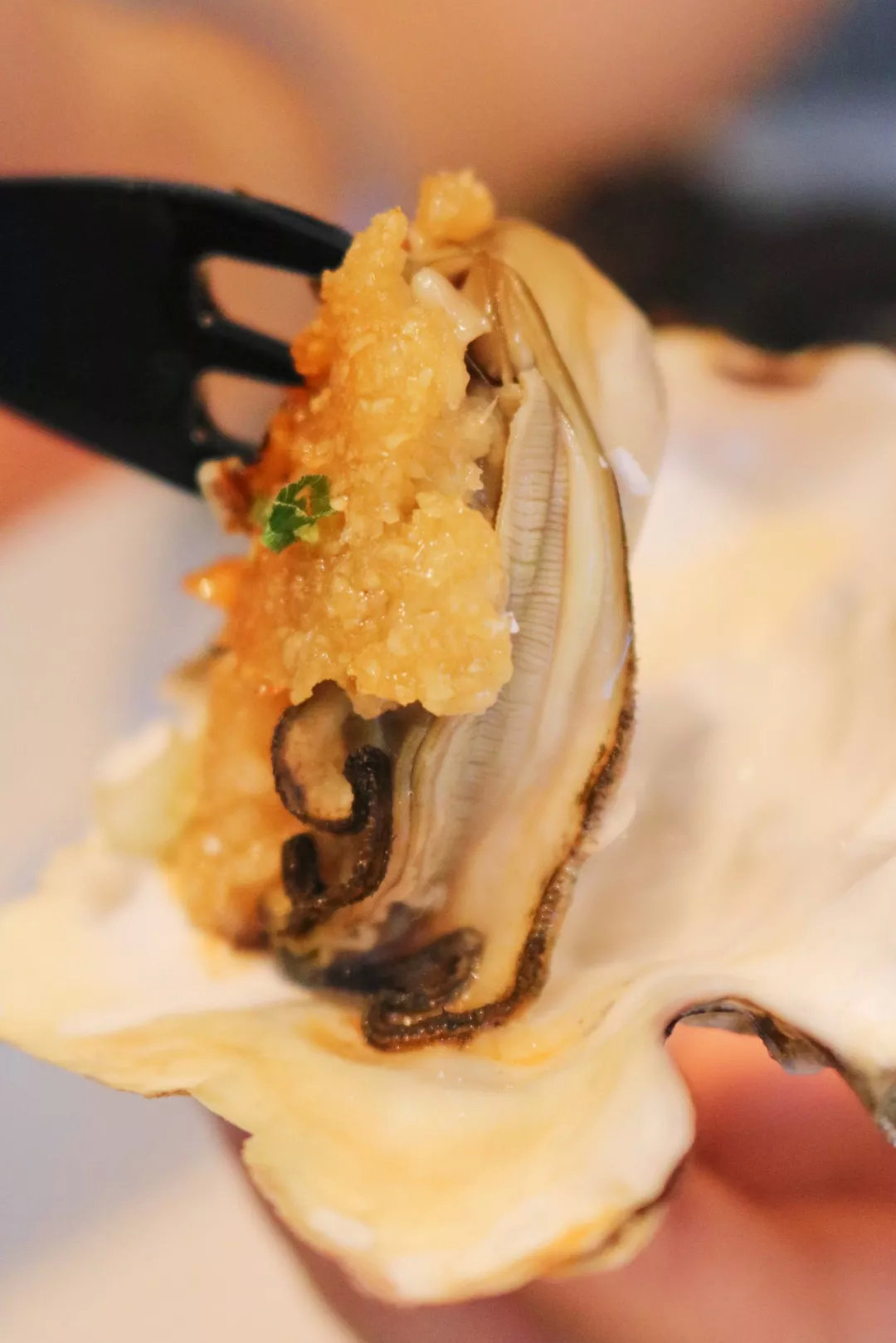 白白胖胖的生蚝肉,软绵绵的 配上爽脆的裙边 咸味也不会很重