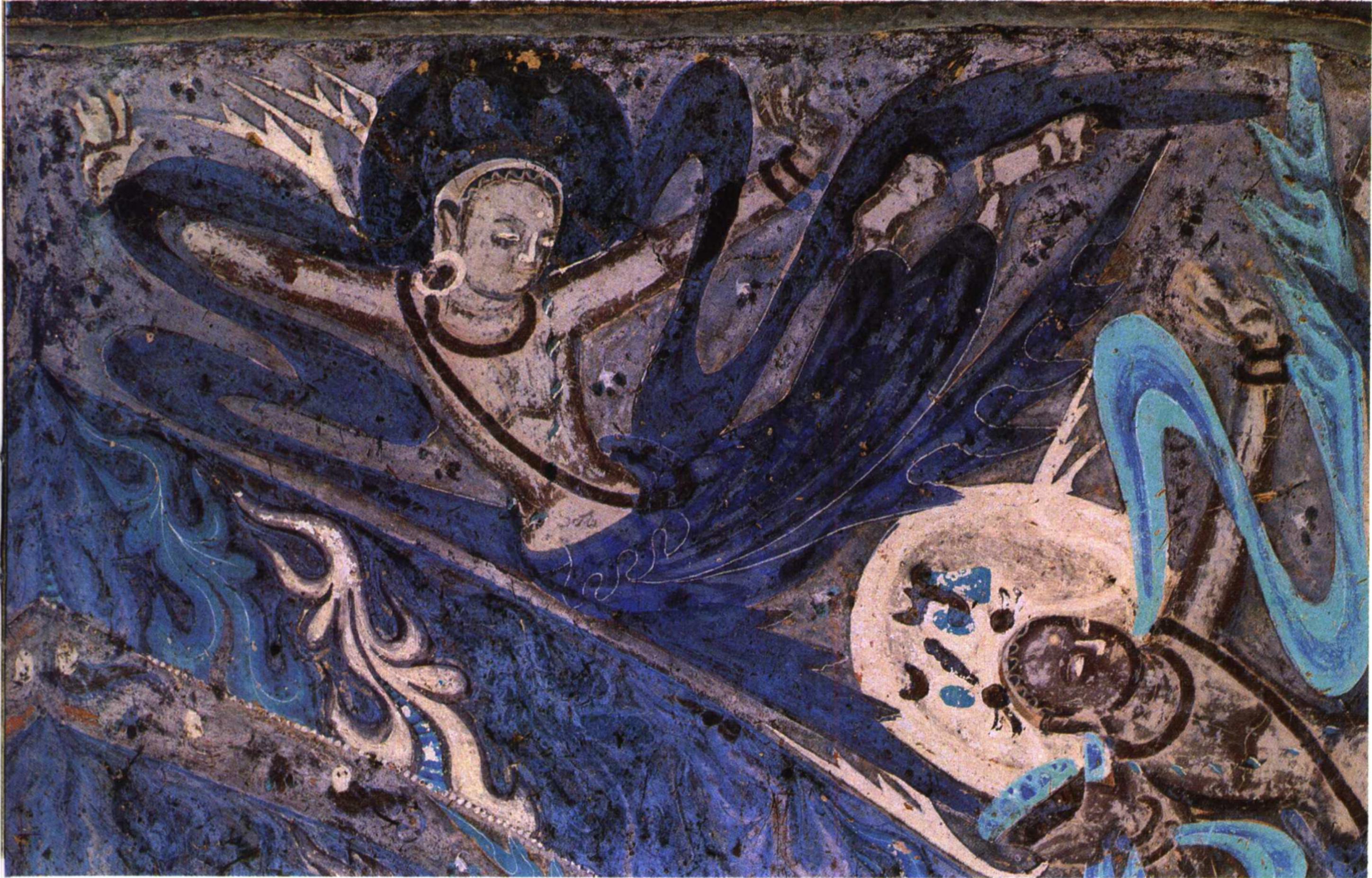 敦煌石窟北魏254窟1全景概貌中心塔柱上下四方高清大图