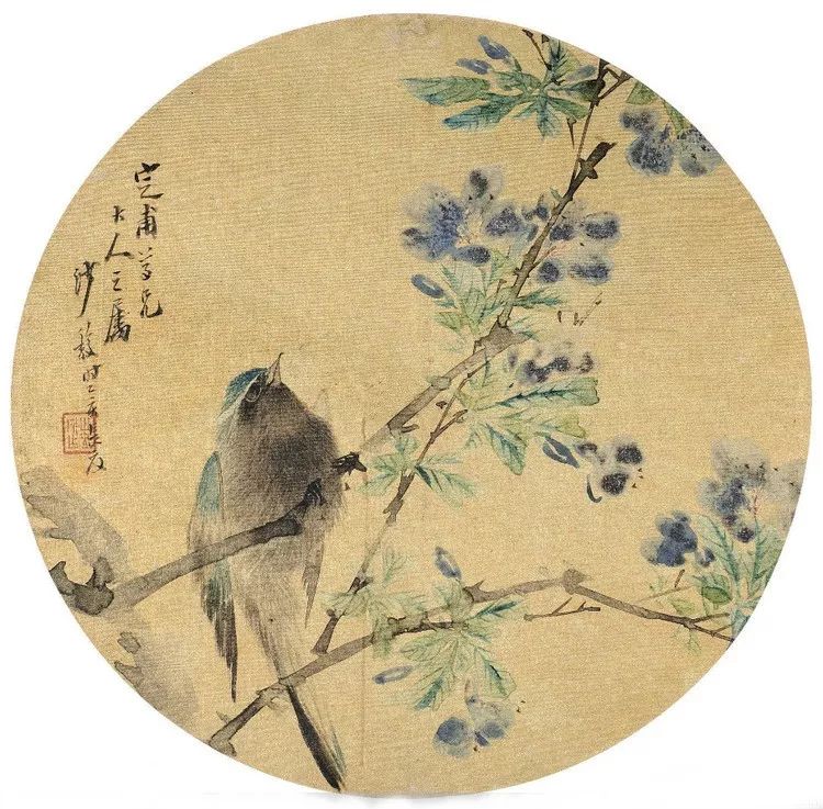 清末名家沙馥扇面花鸟欣赏