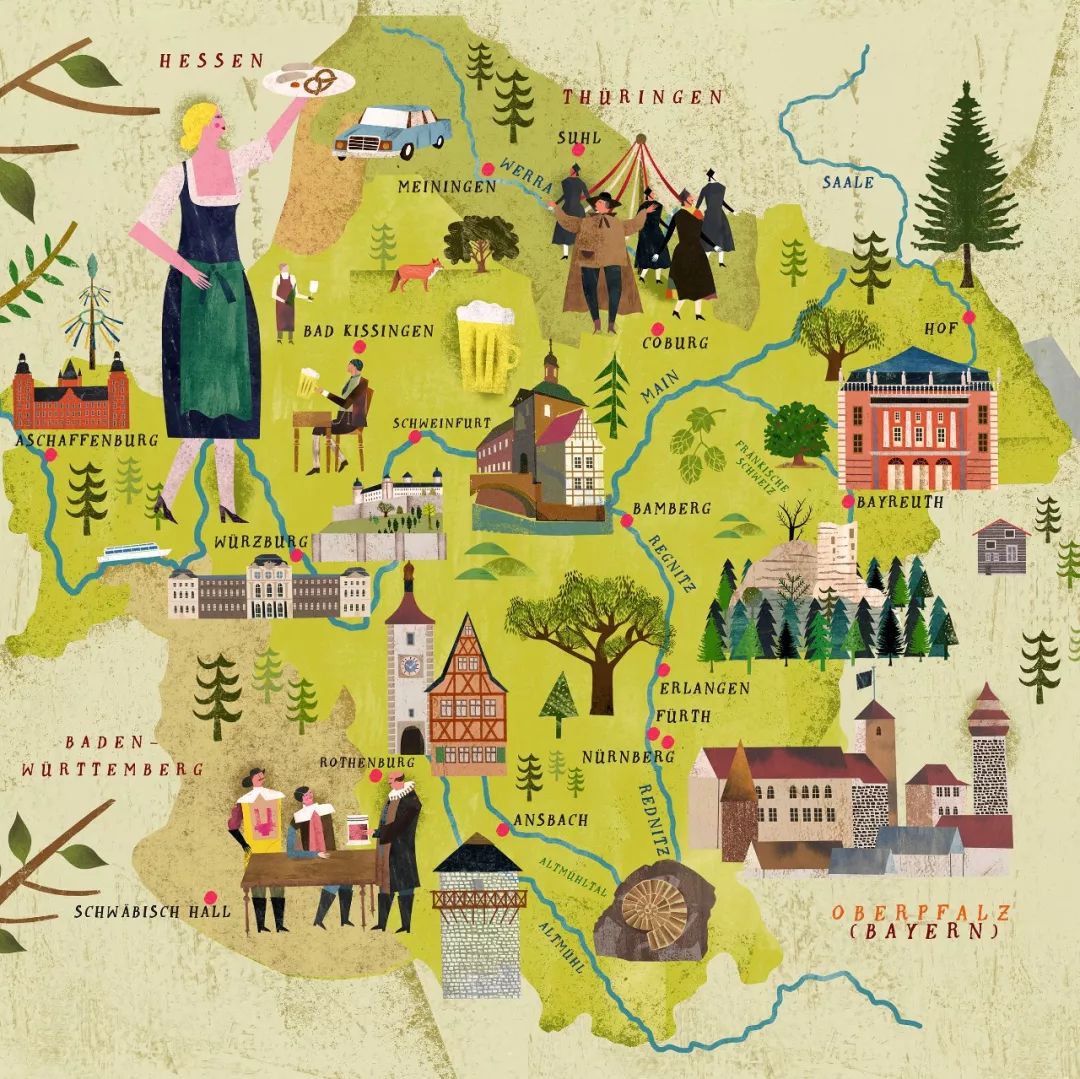 插画遇上地图萌呆了