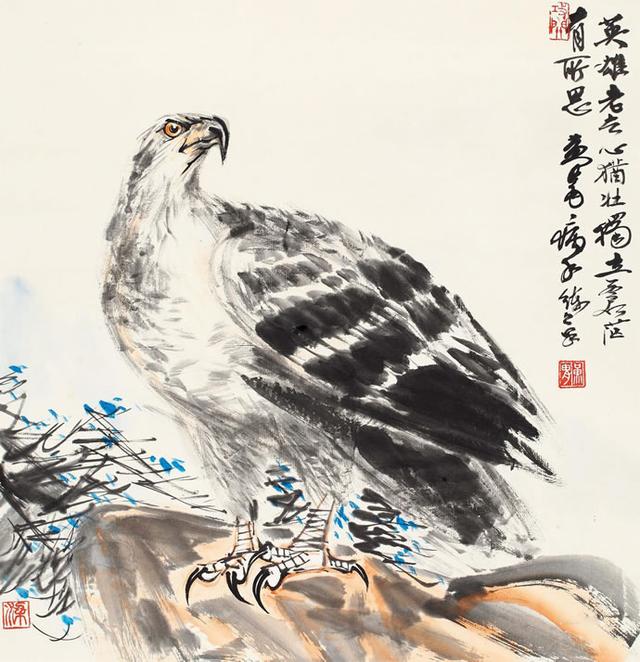 十大名家画鹰——不一样的笔墨技法,不一样的霸气!