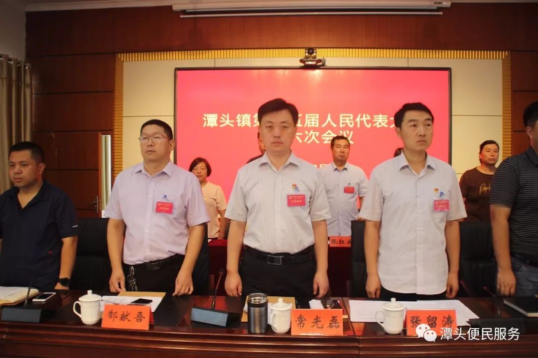 会上,镇党委副书记,镇长张留涛代表潭头镇人民政府向大会作《2019年