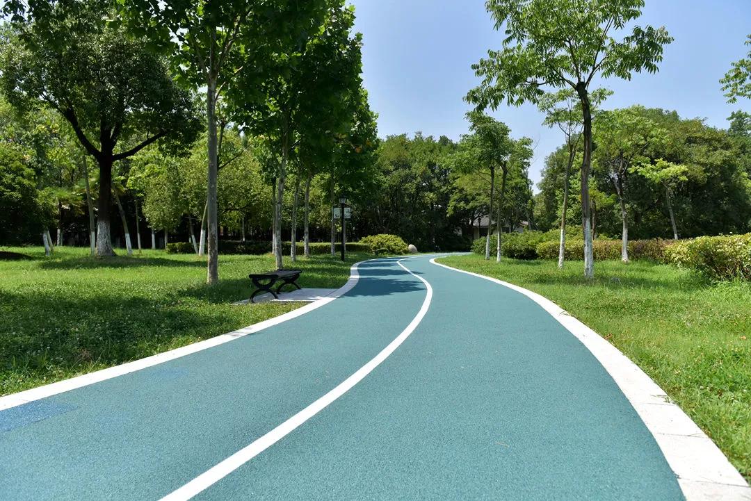 鋪滿塑膠跑道的新世紀公園正式開園