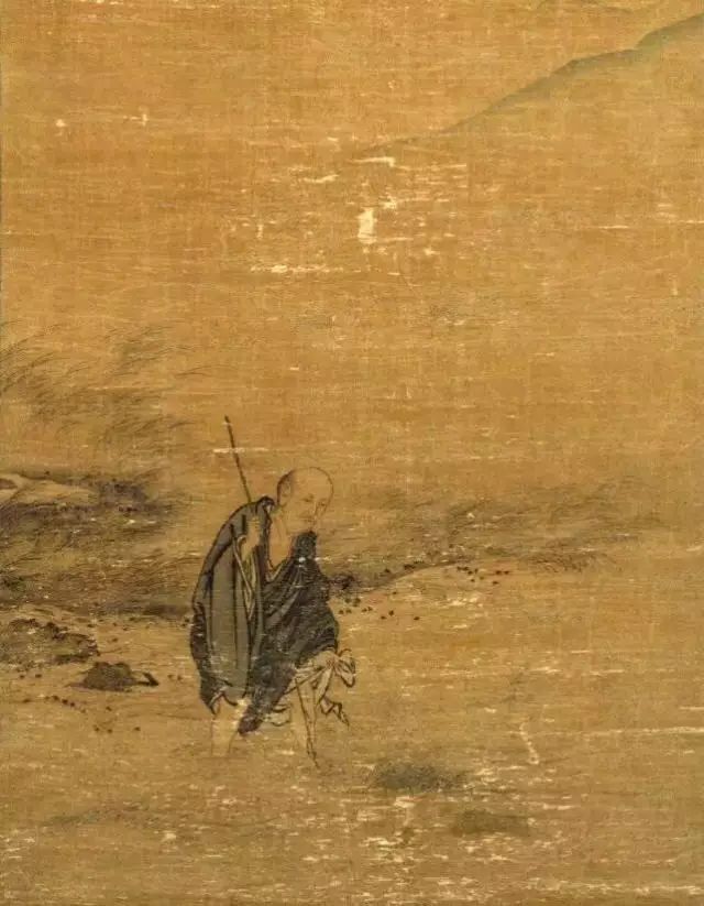 洞山禅师渡水图