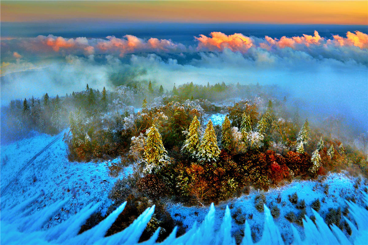 长白山雪岭景区图片图片