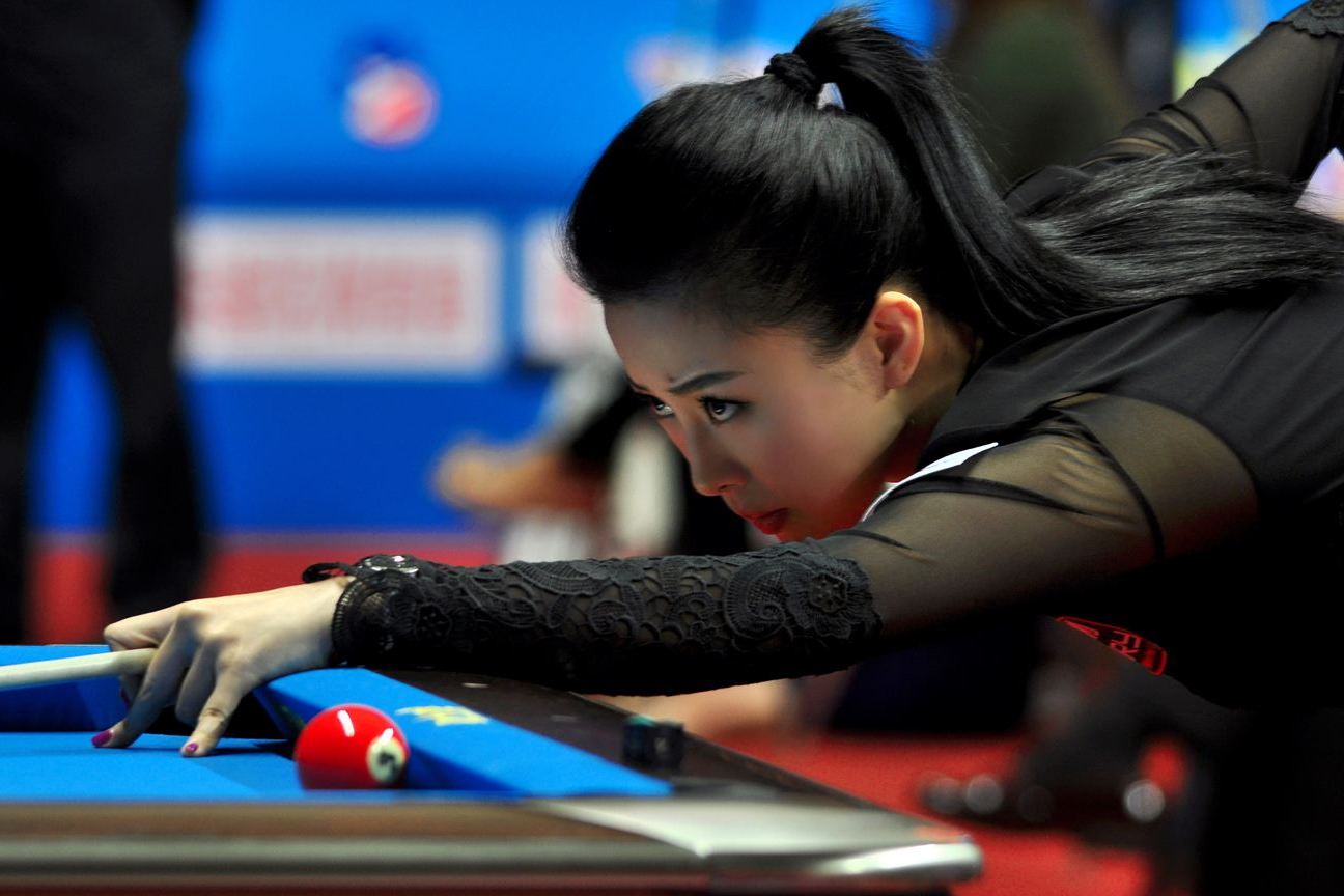 漂亮珍妮特李开球白球洗袋潘晓婷上来就是连续两杆清台