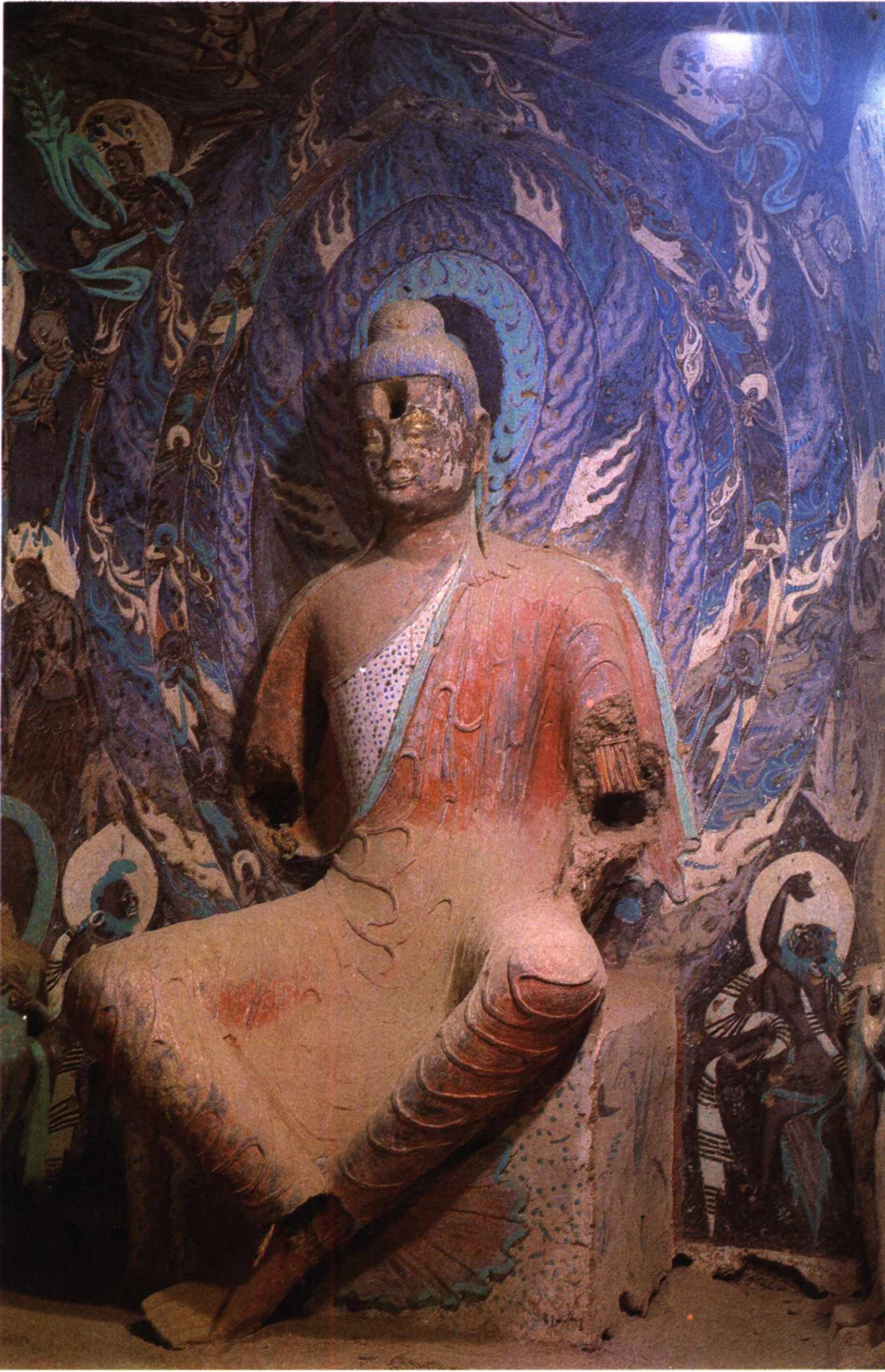 敦煌石窟北魏254窟1全景概貌中心塔柱上下四方高清大图