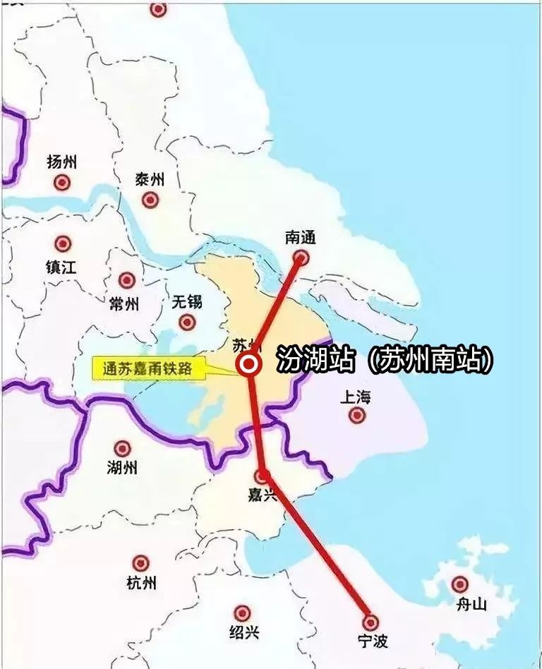 沪苏湖铁路示意图汾湖板块距