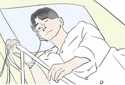 醒来时,我发现自己在医院,插着鼻饲管.