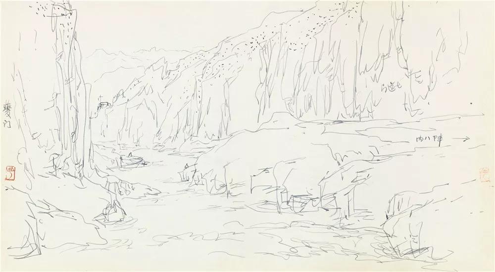 美术馆以馆藏关山月《江峡图卷》及其晚年表现长江三峡的画作为基础
