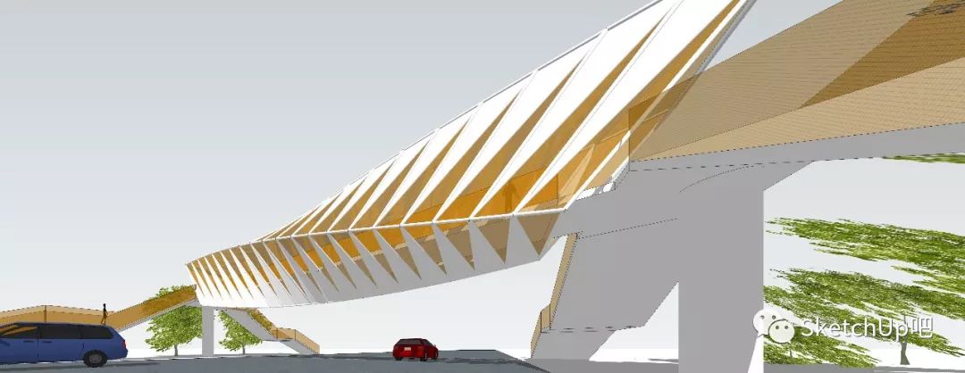 8步,建出高大上的景观过街天桥!_设计