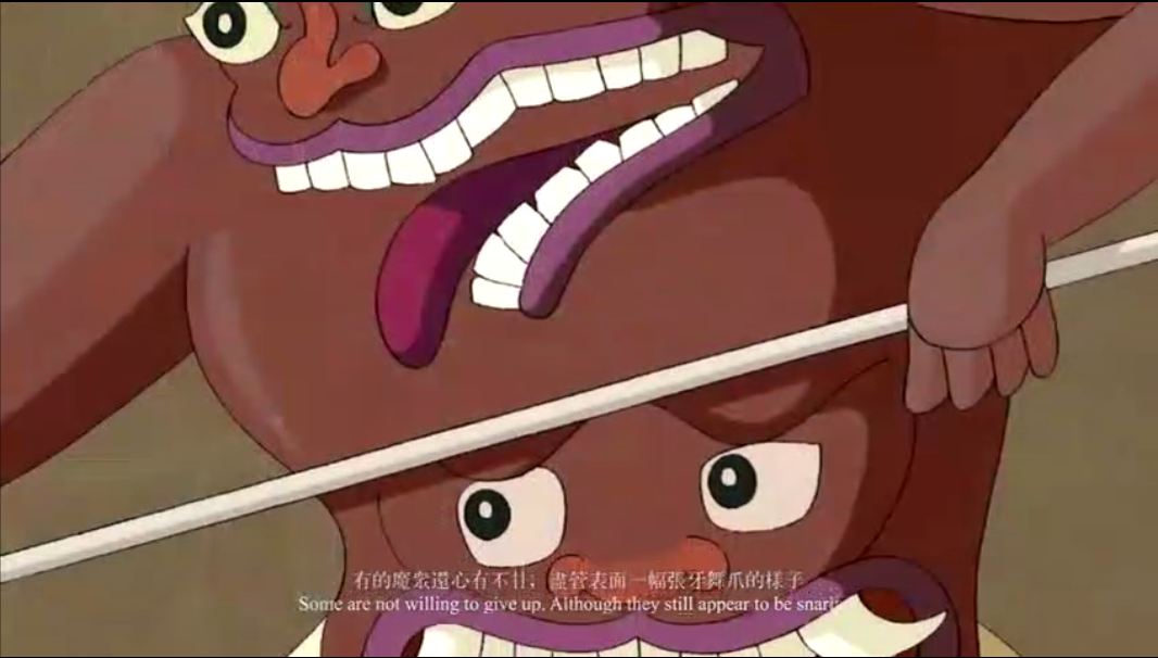 5《降魔成道》动画详解26下图:左上侧第一排左数第四个魔(在"痴"魔的