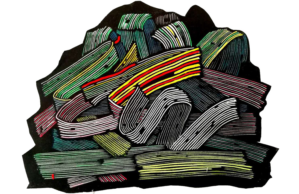 意象结构与视觉张力白润祥木版画作品赏析