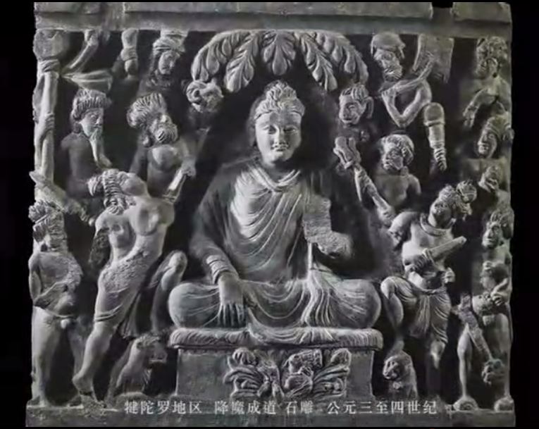 【敦煌石窟】北魏-254窟【2】南壁:释迦降魔、动画《降魔成道》【高清大图】_释迦牟尼