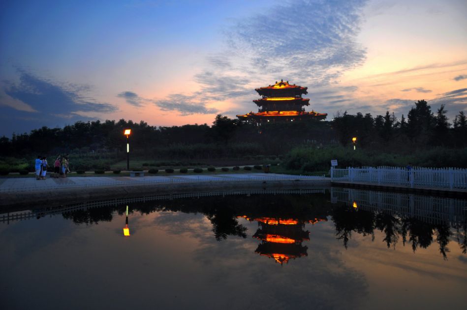 黃金閣公園實拍黃金塔實拍桃花島實拍架旗山遊樂園實拍龍王湖風景區