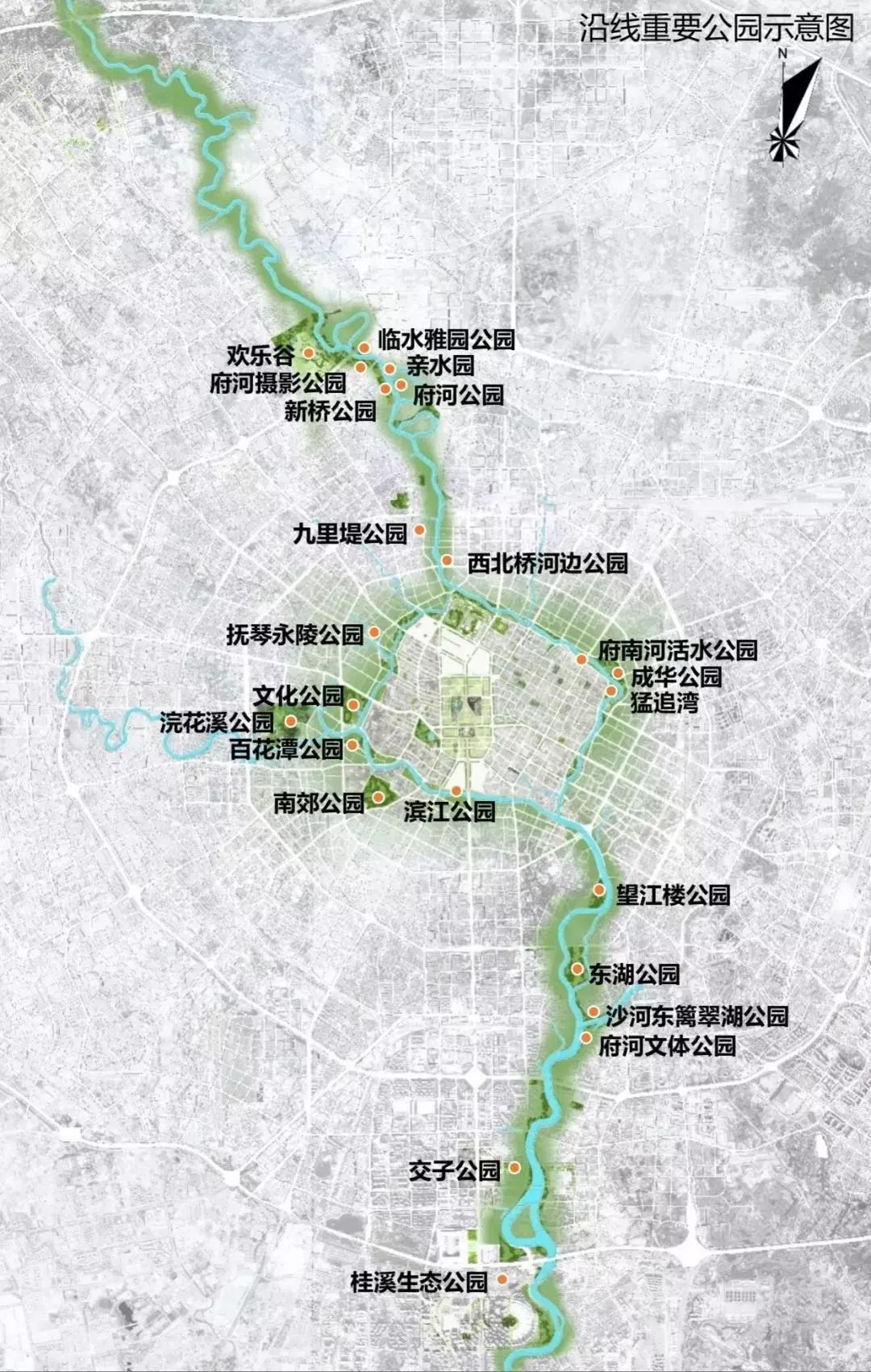 成都府南河流经图图片
