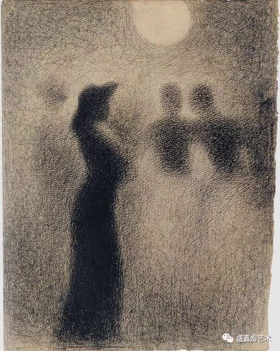 令人痴迷的光点一一修拉的素描