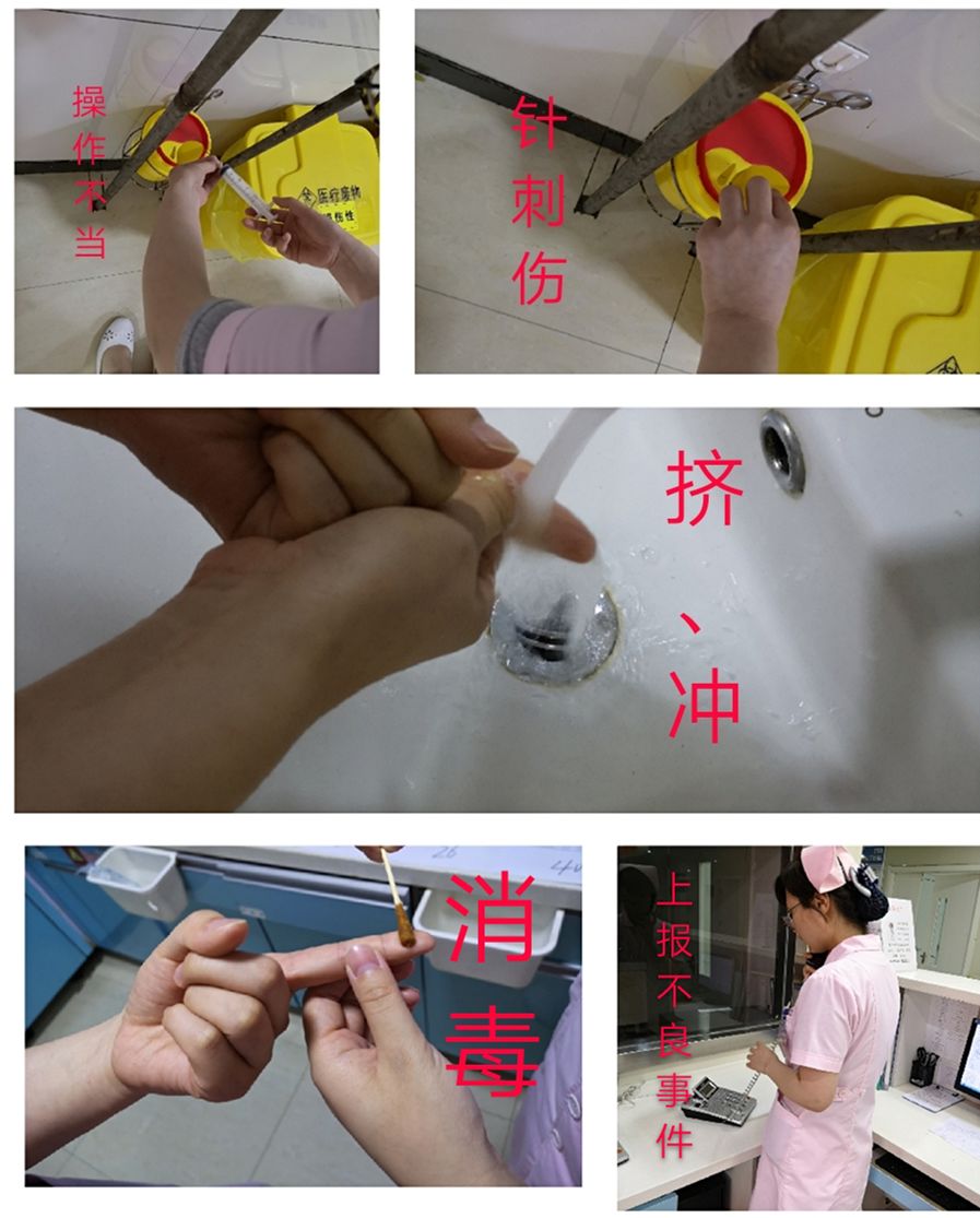 演练内容:标本采集,围手术期管理,患者用药,输血核对,针刺伤处理流程