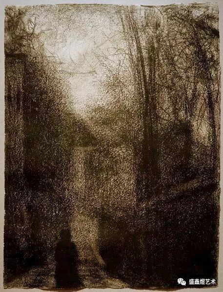 令人痴迷的光点一一修拉的素描