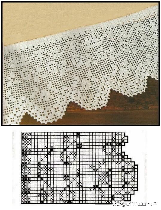 钩编图解127种圆角网格玫瑰花边收藏版