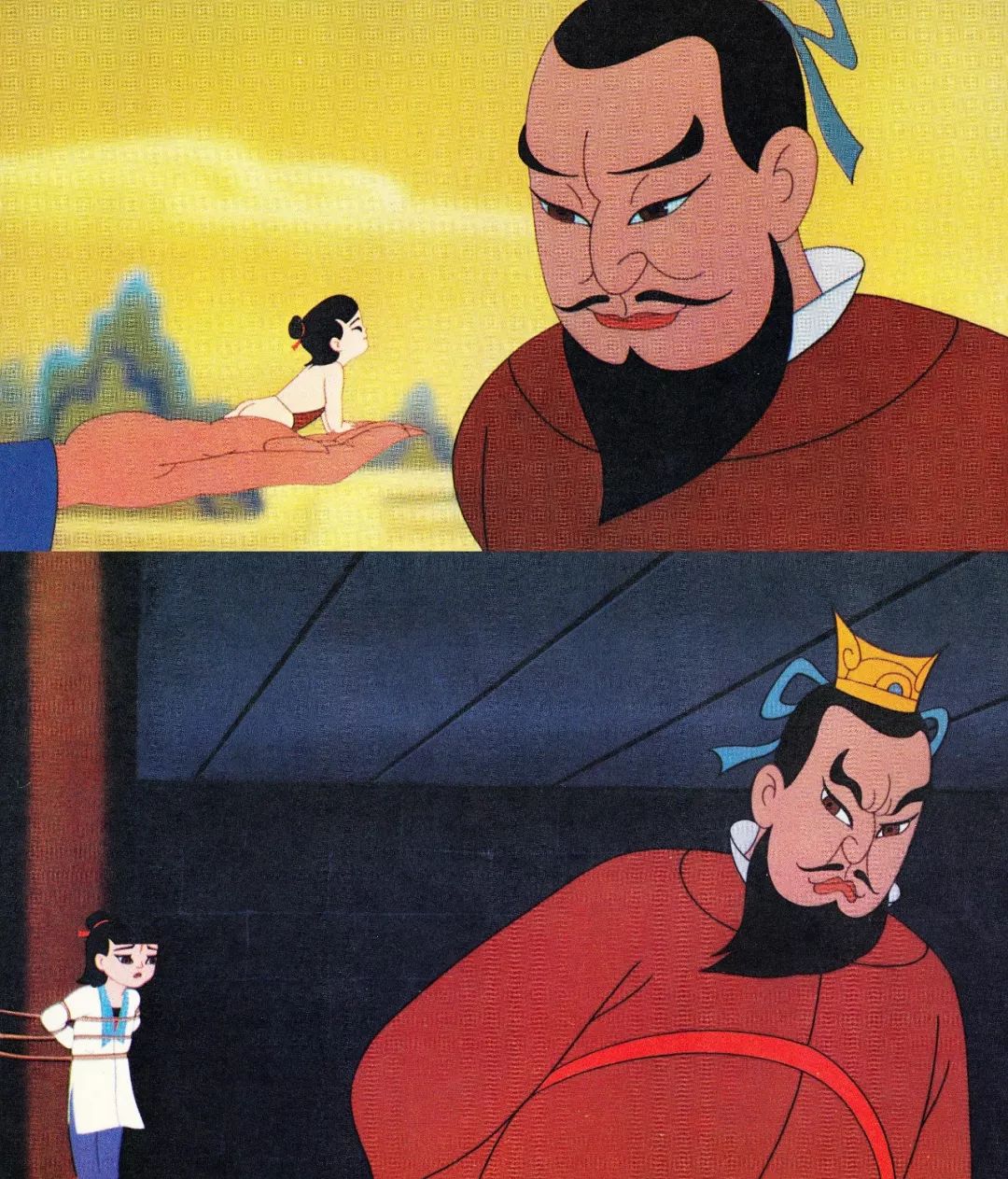 《哪吒闹海》中的李靖既有迂腐决绝的一面,也有温情慈爱的一面.