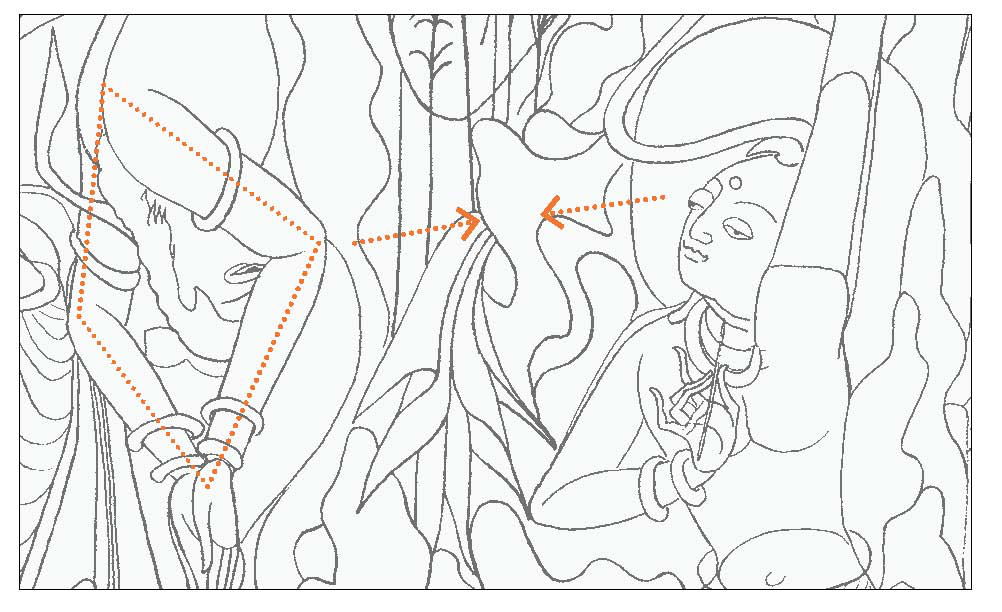 敦煌石窟 北魏 254窟 3 南壁本生故事 萨埵太子舍身饲虎 高清大图 壁画