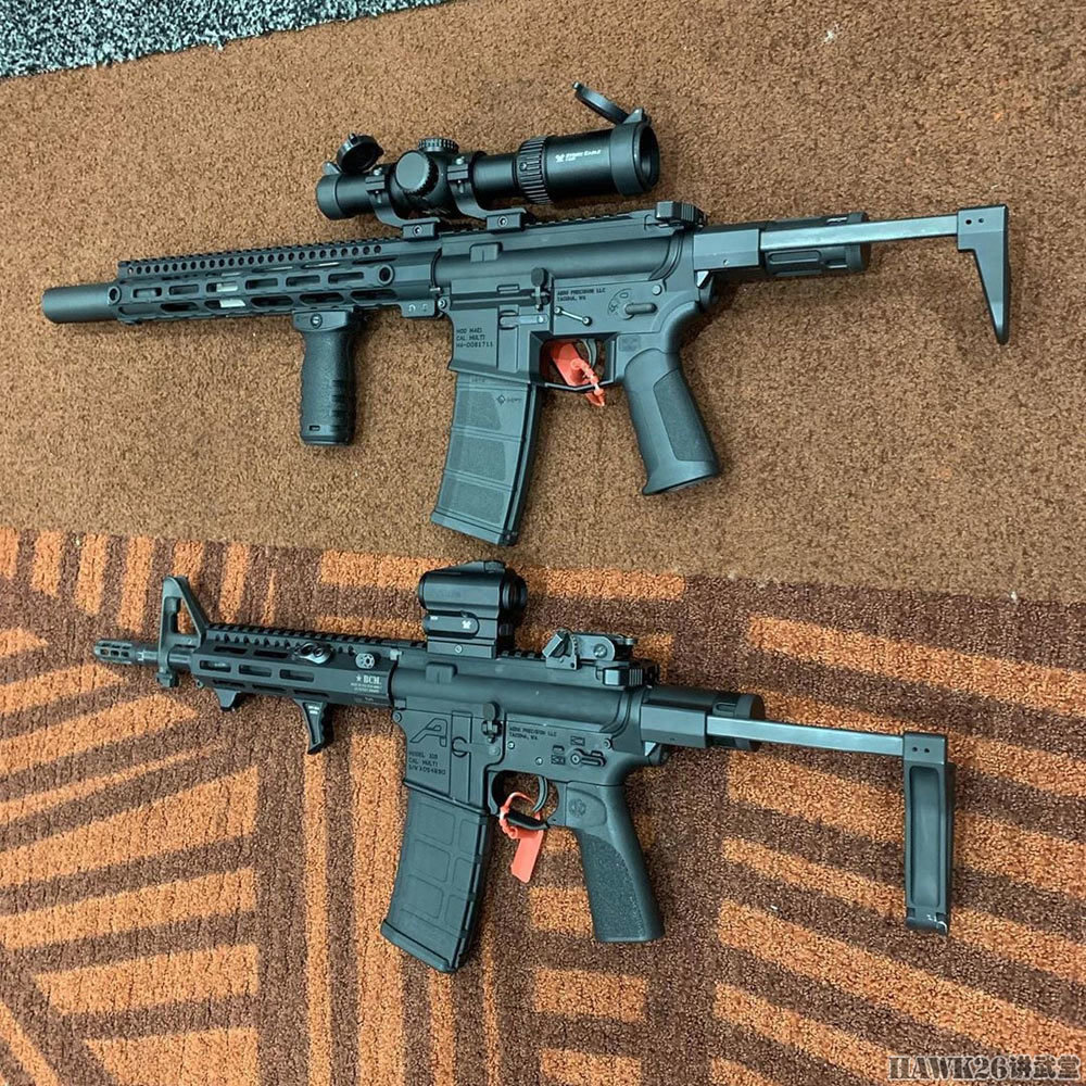 美国一公司推出双折叠ar手枪 微型缓冲管超给力 成为全场最佳_枪托