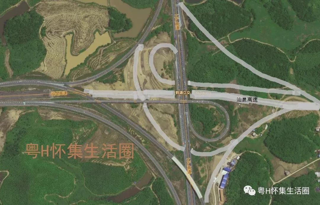 ▼鹤塘高速路立交 / 怀集高铁站▼——交通发达——▼下竹水库/湖浪