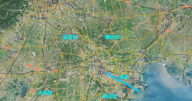 潮白新河,蓟运河天津也是子牙新河,马厂减河,独流减河同时海河水系淇