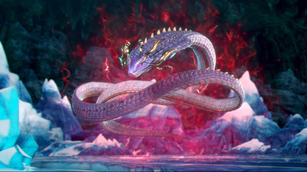 原创斗破苍穹第三季:美杜莎变巨蟒吞噬异火,结局失败被烧得体无完肤