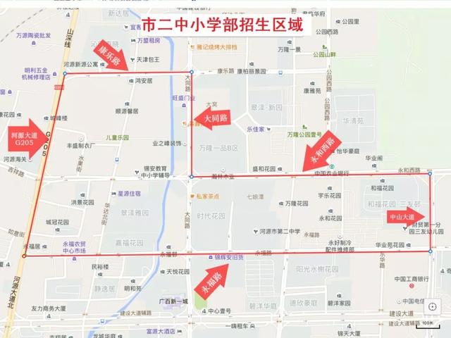 2019河源市秋季小学初中招生范围公布，附划片区域图(图5)