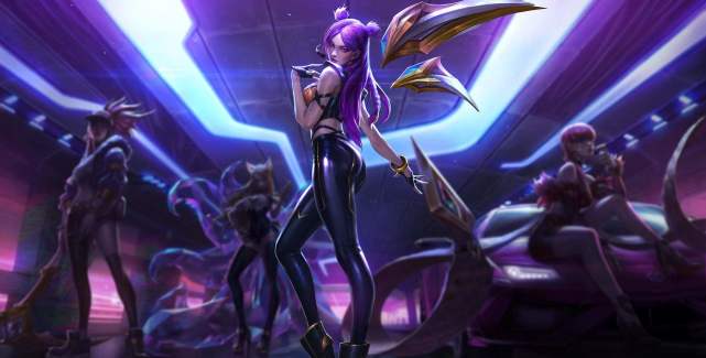 4.卡莎,kda系列,长得好看又是大长腿,绝对称得上"绝世美人".