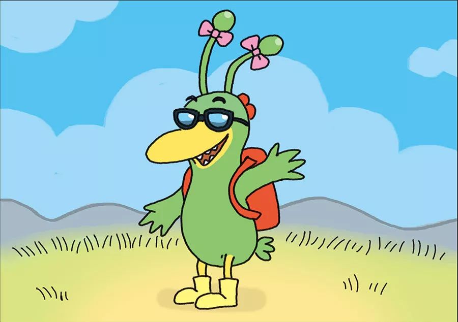 可爱的卡梅拉简笔!小刺猬尼克和外星鸡塞勒斯