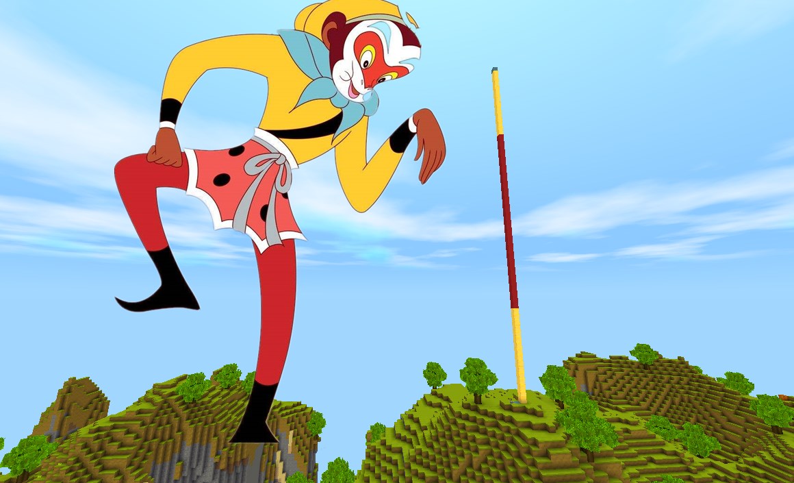 迷你世界:大神4步造"金箍棒",玩家:比孙悟空的那根还要长!