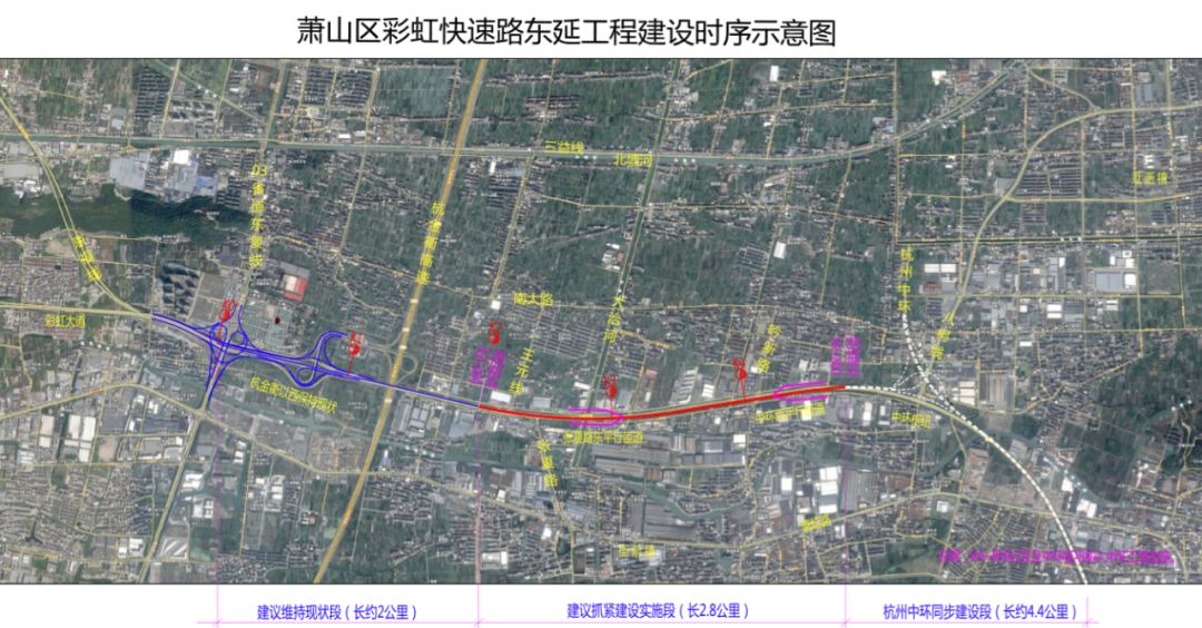 杭州彩虹快速路全线图片