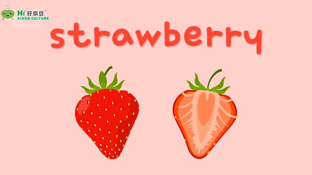 画面里是一个草莓蛋糕.画外音:i like a strawberry.我喜欢草莓.