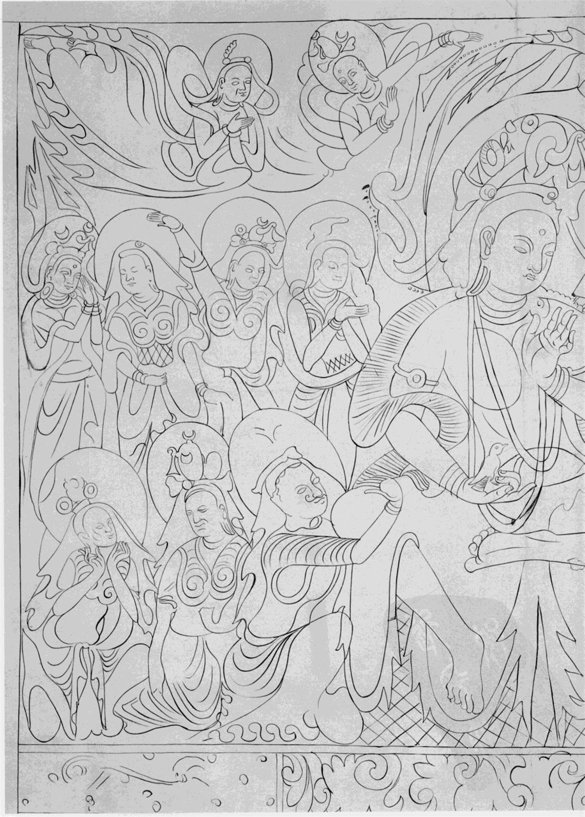 【敦煌石窟】北魏-254窟【4】北壁本生故事:尸毗王割肉救鸽【高清大图