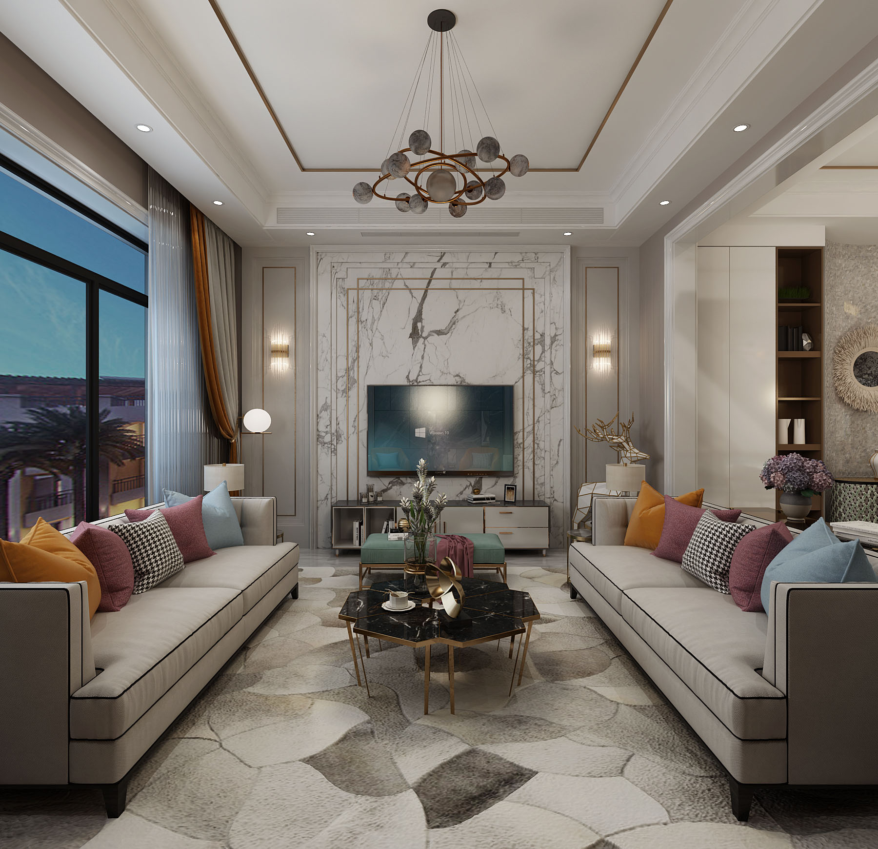 大连装修公司亿达十五墅现代轻奢风215平