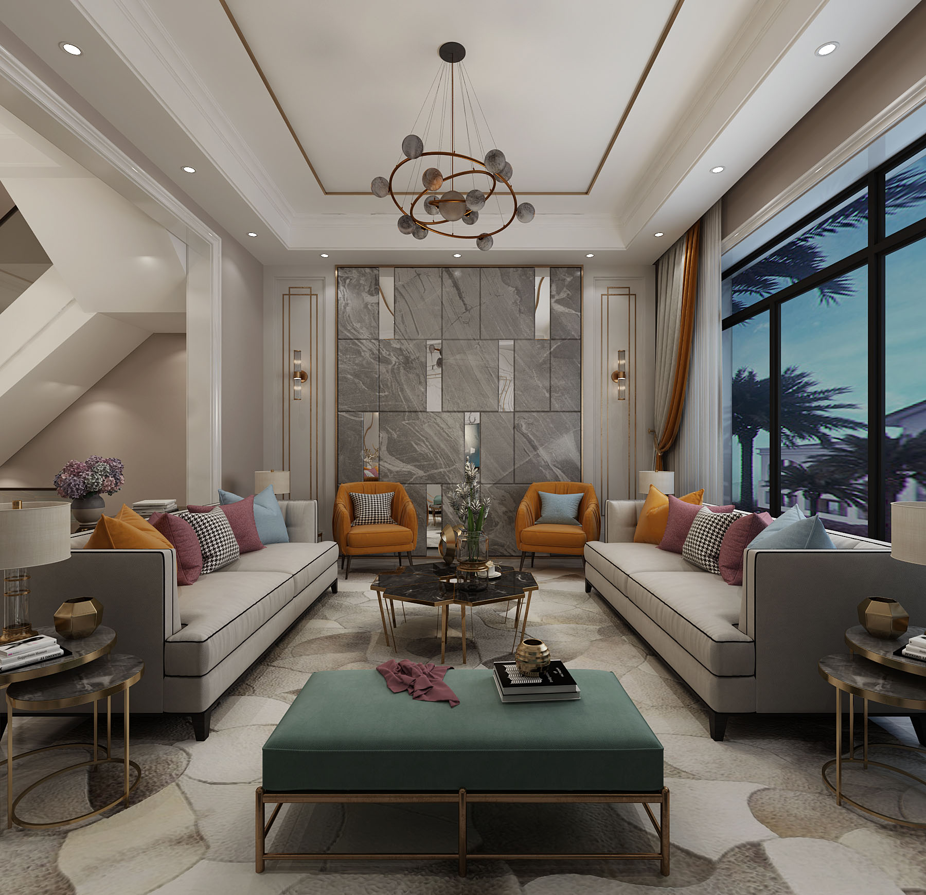 大连装修公司亿达十五墅现代轻奢风215平