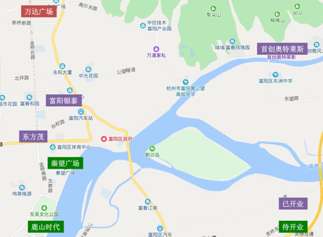 土拍快報崛起中的富陽商業萬達廣場入駐高橋