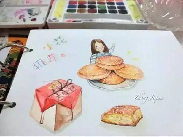 太谷饼儿童的简笔画图片