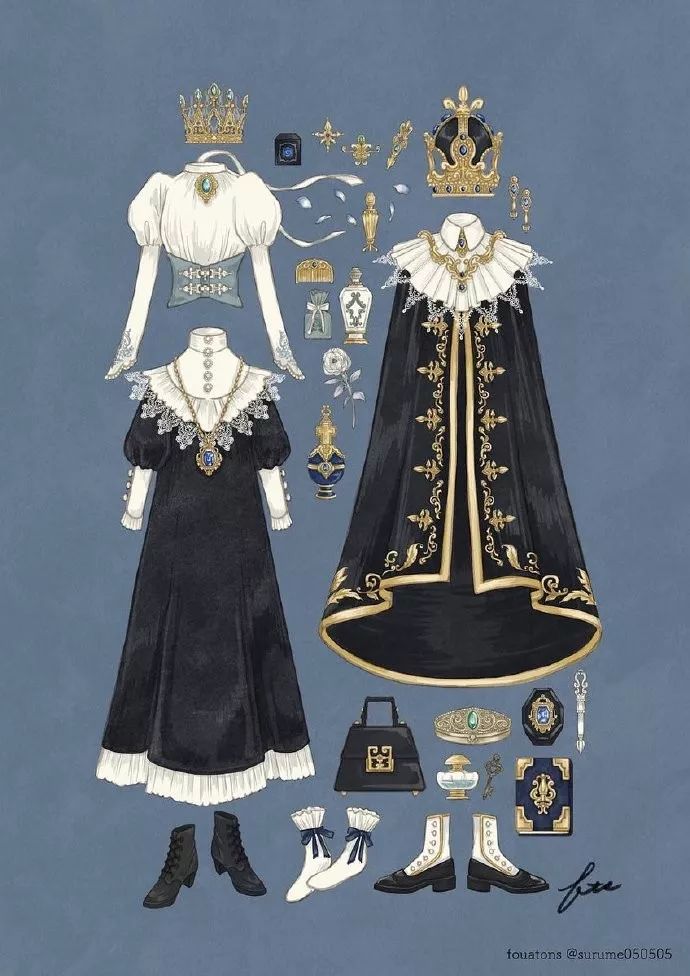 服饰造型丨日本插画师 ふわっとん作品
