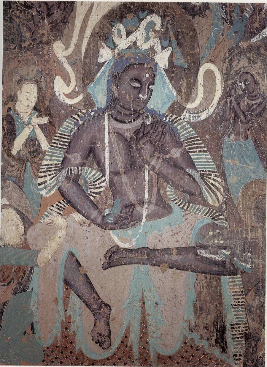 【敦煌石窟】北魏-254窟【4】北壁本生故事:尸毗王割肉救鸽【高清大图