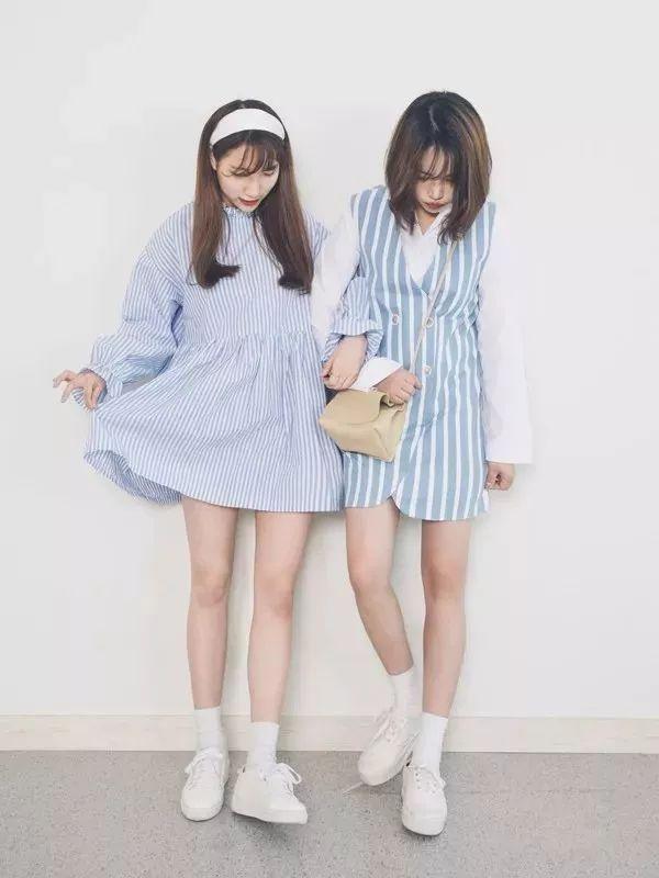 原创闺蜜装怎么穿才不老土?12套清新甜美闺蜜装,姐妹这样穿时髦个性