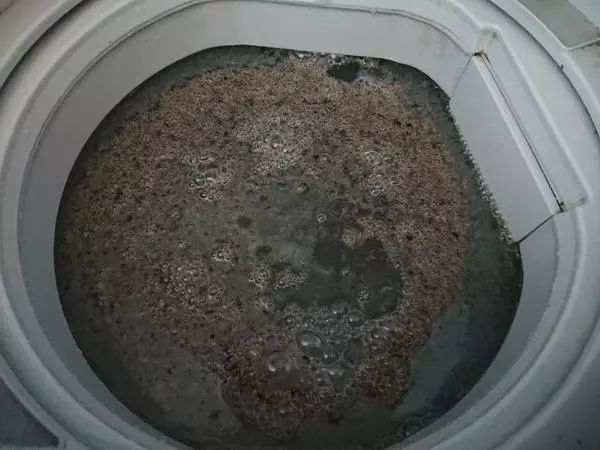 洗衣机清洁剂洗出浓稠污水_污垢