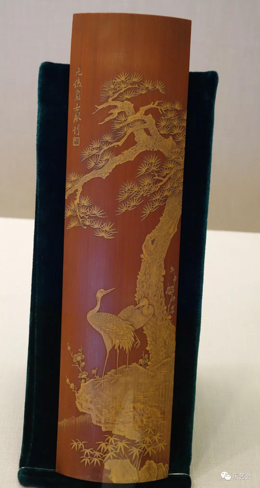 妙手削轻筠白士风白雪飞父女常州博物馆留青竹刻艺术展上