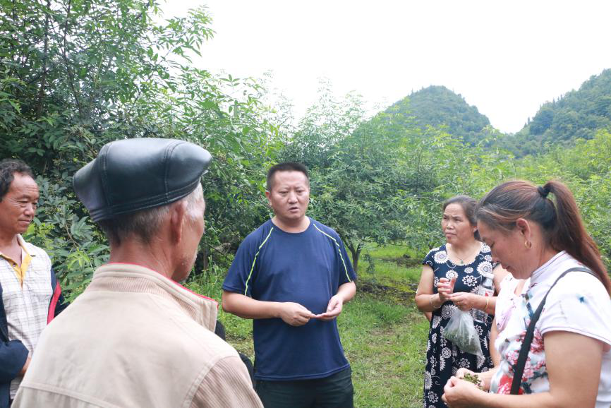 关岭教科局组织简庄村贫困户考察花椒种植基地