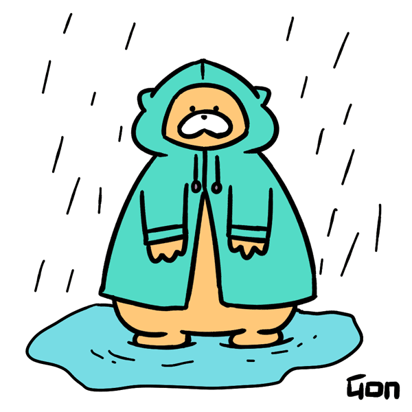 下雨落汤鸡图片 漫画图片