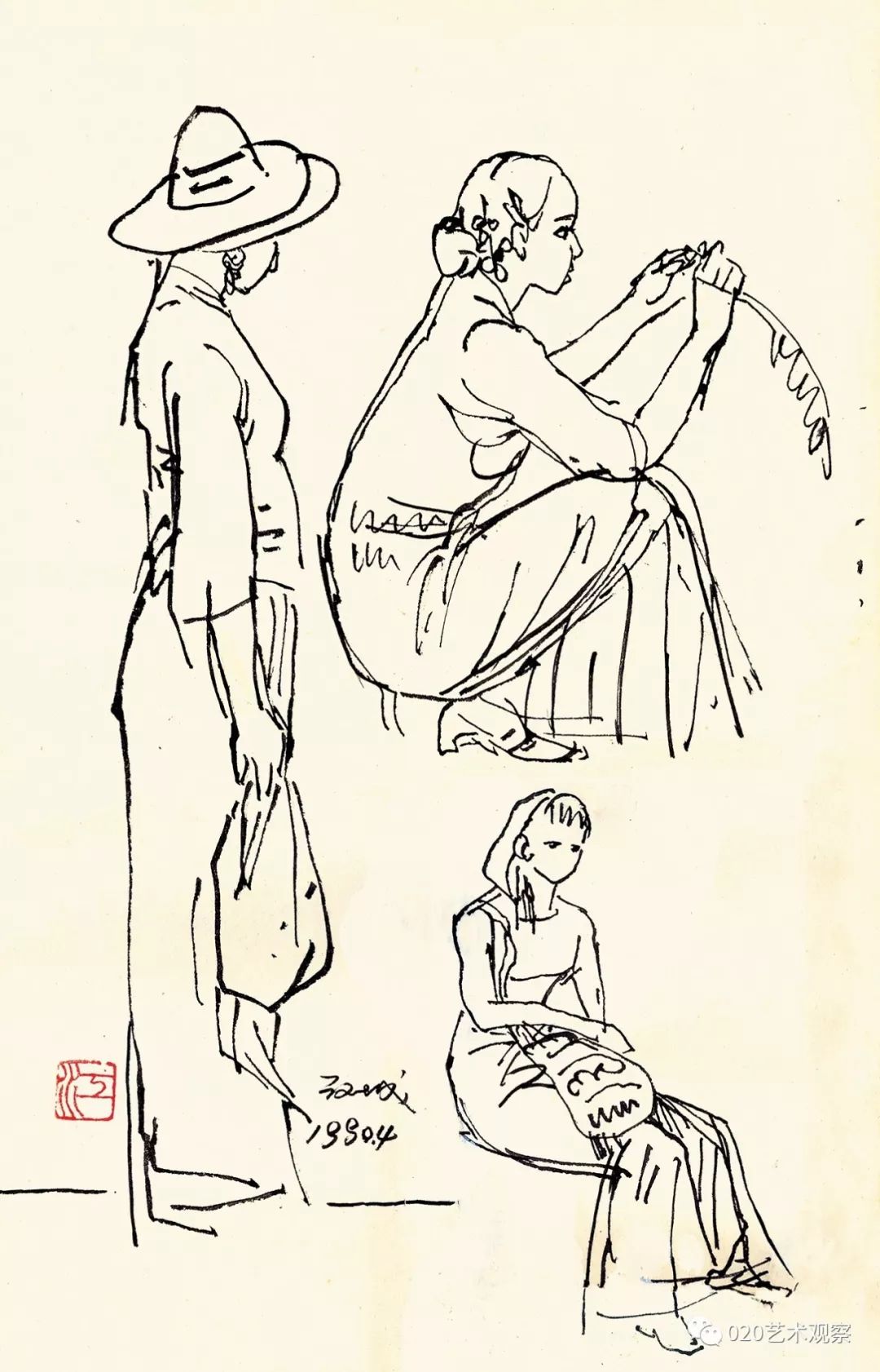 江汉城感谢杨之光老师当年要每周交15幅速写的严厉速写给我带来愉悦和